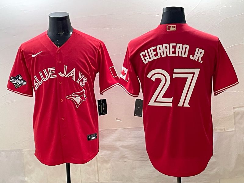 Men 2025 Toronto Blue Jays #27 Guerrero jr Red Game Nike MLB Jersey style 04